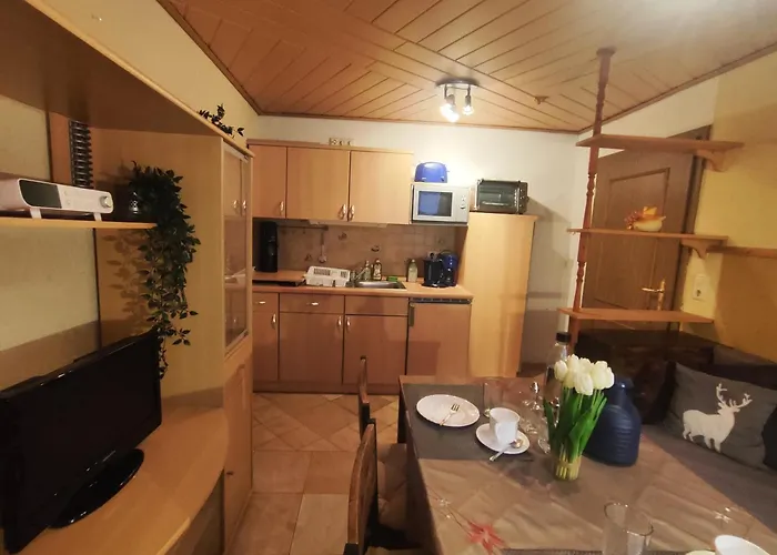 شقة Ansimali 2 - Mit Wohn- Und Schlafraum, Integrierter Kuechenzeile, Separater Dusche Und Wc - Ideal Fuer Alleinreisende Und Monteure Am Spiegelwald